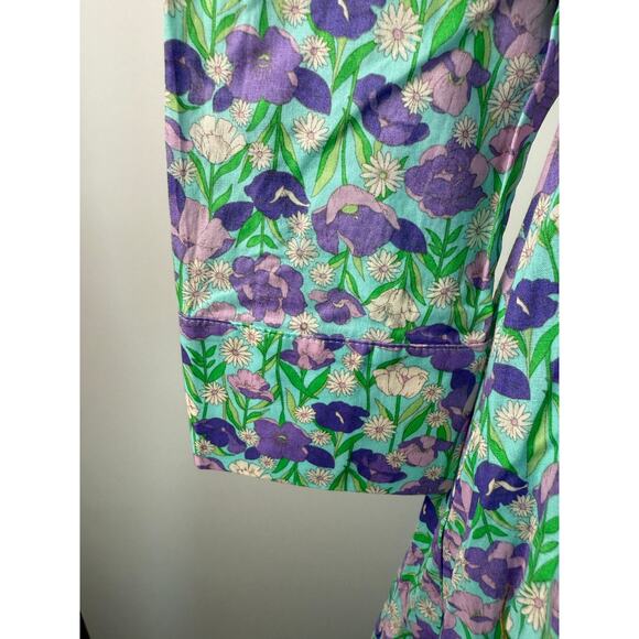 Hyacinth House Tuckernuck Blue Multi Floral Bellflower Maxi Dress Size XXS - Picture 9 of 16